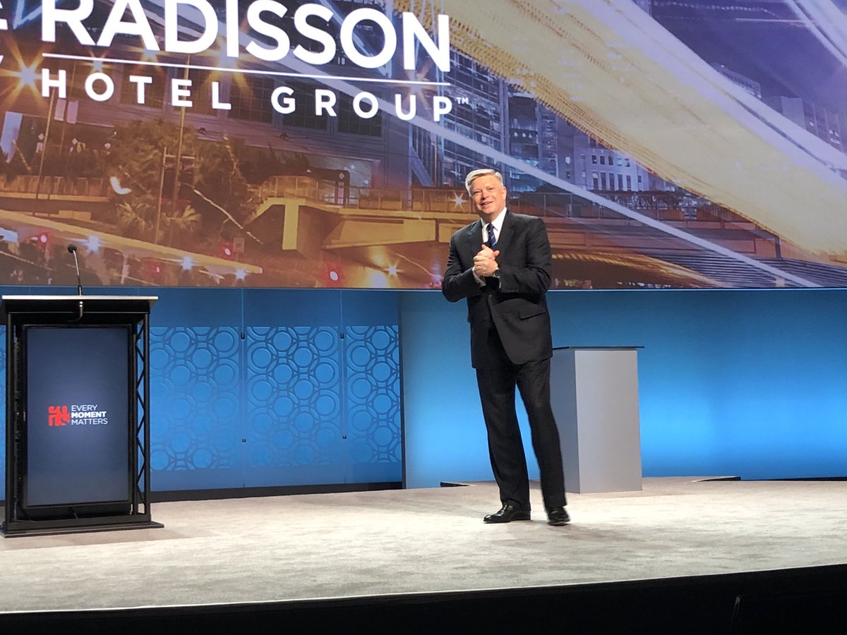 Ken Greene kicks off the Radisson Hotel Group conference promising a “new level of commitment from the company.” #ABC18Moments