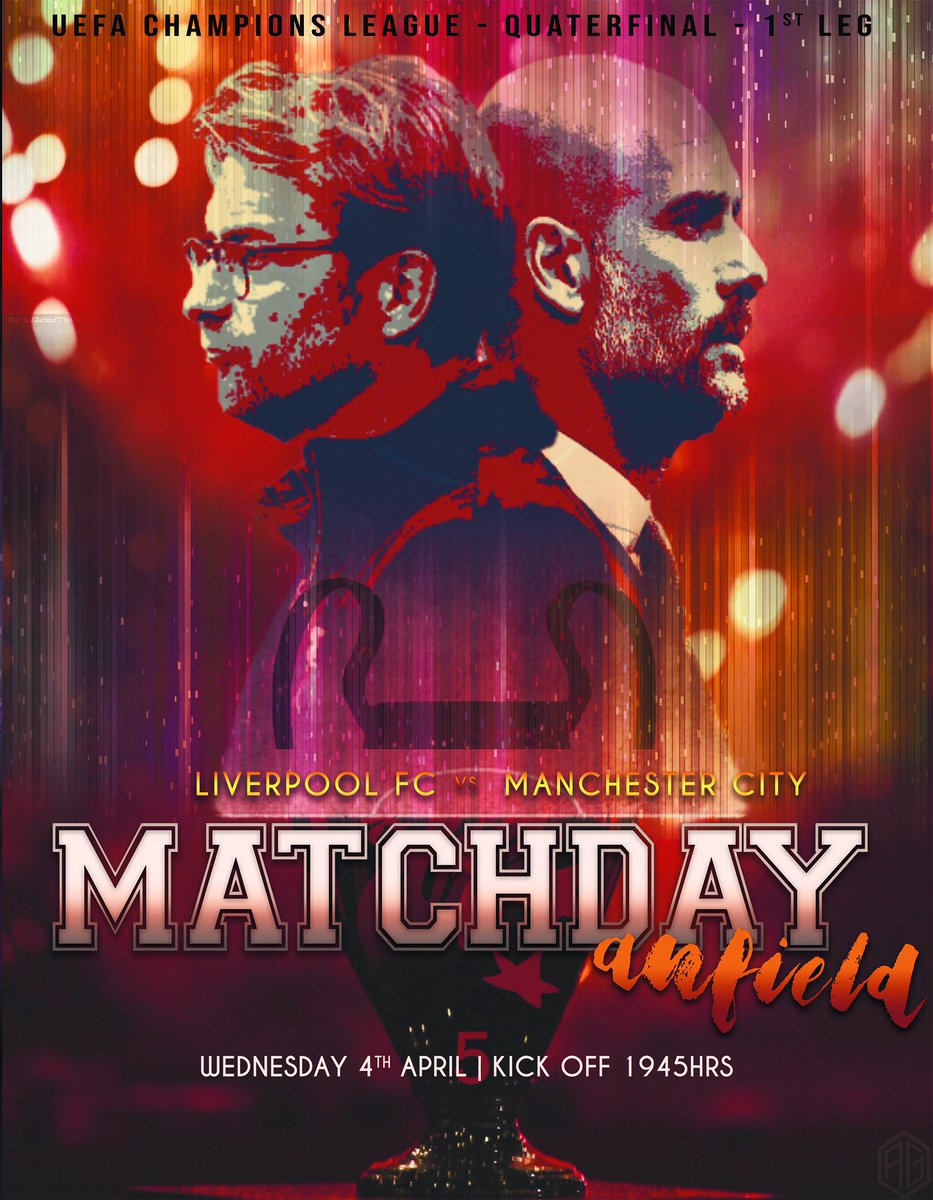 agcastelloFMMFC's tweet photo. #MyLFCMatchdayImage
"Tactical Showdown...!!!"
@LFC ๐ @ManCity
#YNWA #LIVMAC #UCL
Appreciate all retweets, likes & shares. https://t.co/OefmFP1XmC