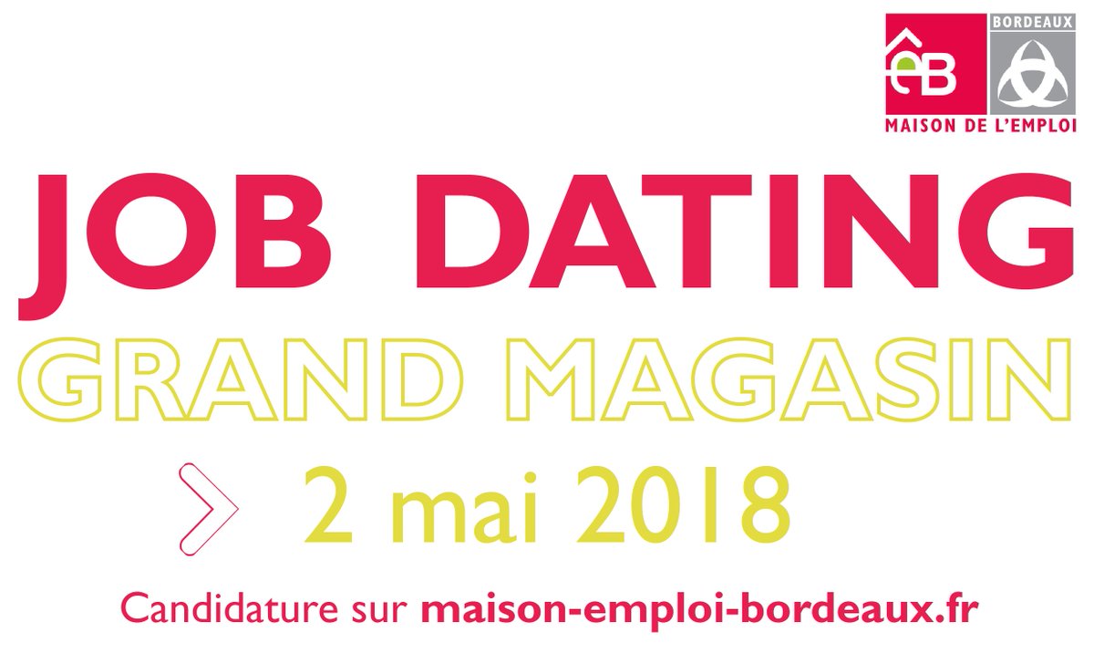 [Job Dating 📝 ] Dans le cadre de ses recrutements le leader français des Grands Magasins organise un Job Dating le 2 mai 2018. 9 postes en CDI à pourvoir : Manager de vente, Conseiller référent, Conseiller personnel

Informations et candidature : bit.ly/2pqaVXu