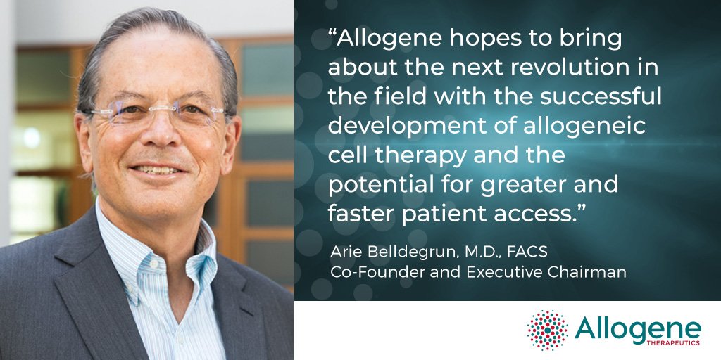 Dr. Arie Belldegrun (@arie_belldegrun) on Twitter photo Read more about Allogene and our mission with allogeneic CAR T therapies <a href="/AllogeneTx/">Allogene Therapeutics</a> bit.ly/2JhLxeD Read more about Allogene and our mission with allogeneic CAR T therapies <a href="/AllogeneTx/">Allogene Therapeutics</a> bit.ly/2JhLxeD