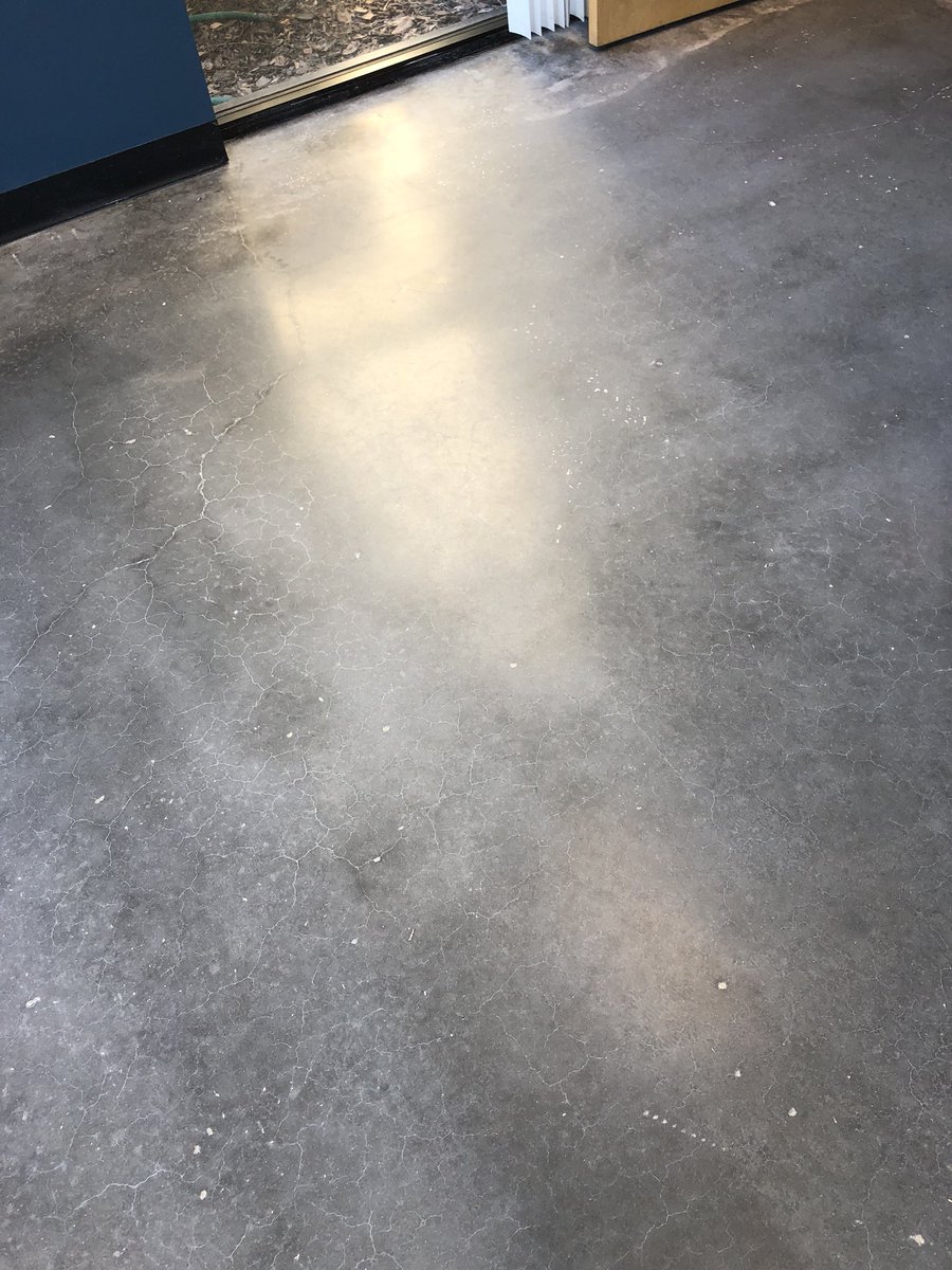 IntegrityStone1's tweet image. Epoxy paint looks great when applied, but within time it does what is supposed to do, removing it can be pretty messy and hard to do as the paint can sink into the pores of the concrete, here is one in bad shape, we cleaned it up and polished it to a semi gloss finish. #concrete