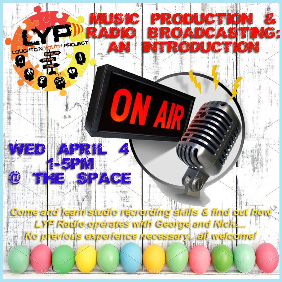 LYPStateOfPlay's tweet photo. Come and join us! learn something new or brush up some skills!! NO EXPERIENCE NEEDED!! #LOUGHTONYOUTH #loughton #lyp #youth #essex #essexyouth #youthradio #radio #media #gaming #essexgaming #loughtoneaster #easterevents #loughtonevents #essexevents https://t.co/CfIlEzKCJw