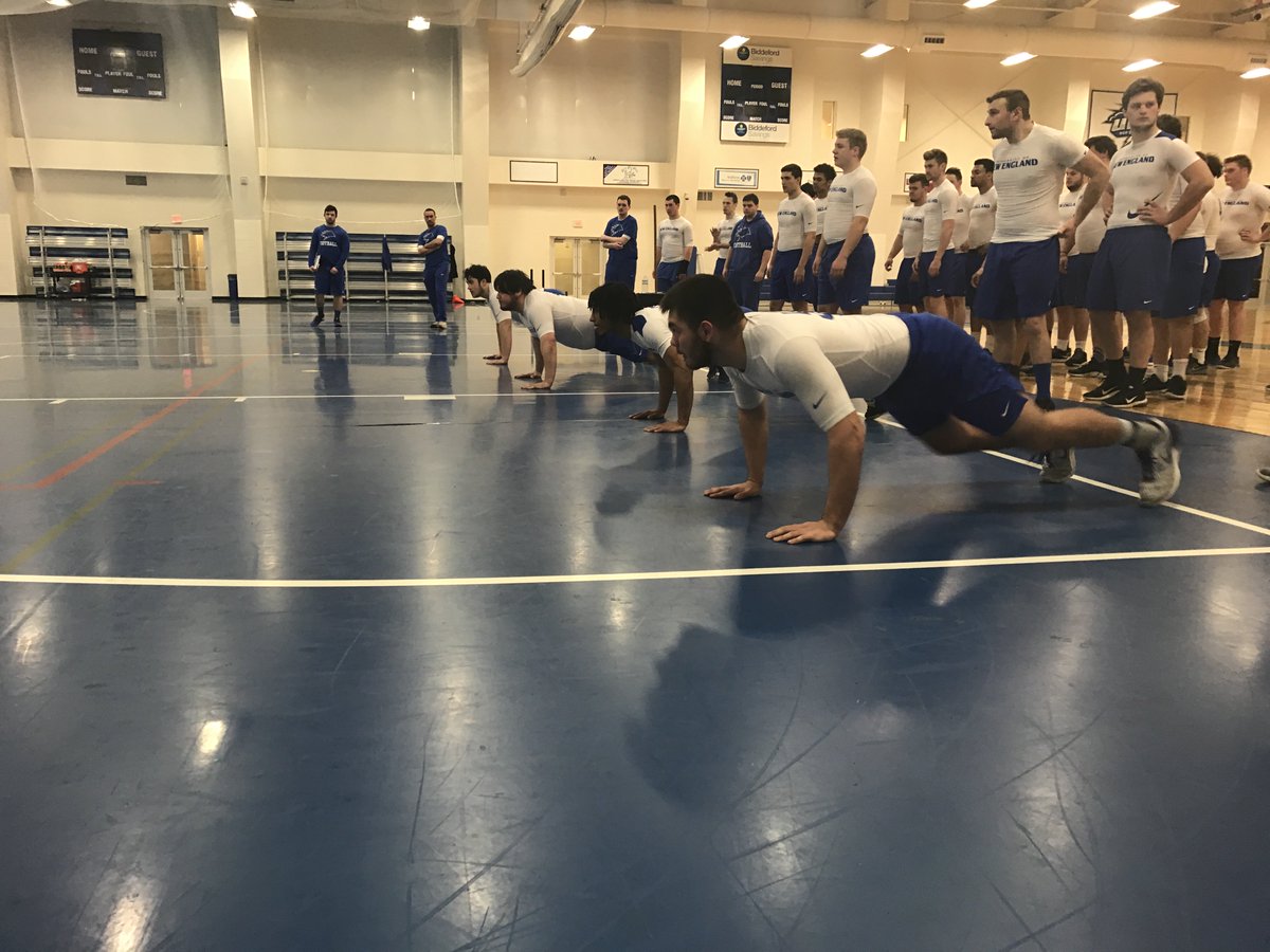 UNEfootball's tweet photo. Wake up and win! There's nowhere to hide in #MatDrills. #FTF #STG #Spring3 https://t.co/5ffJS7CCAc