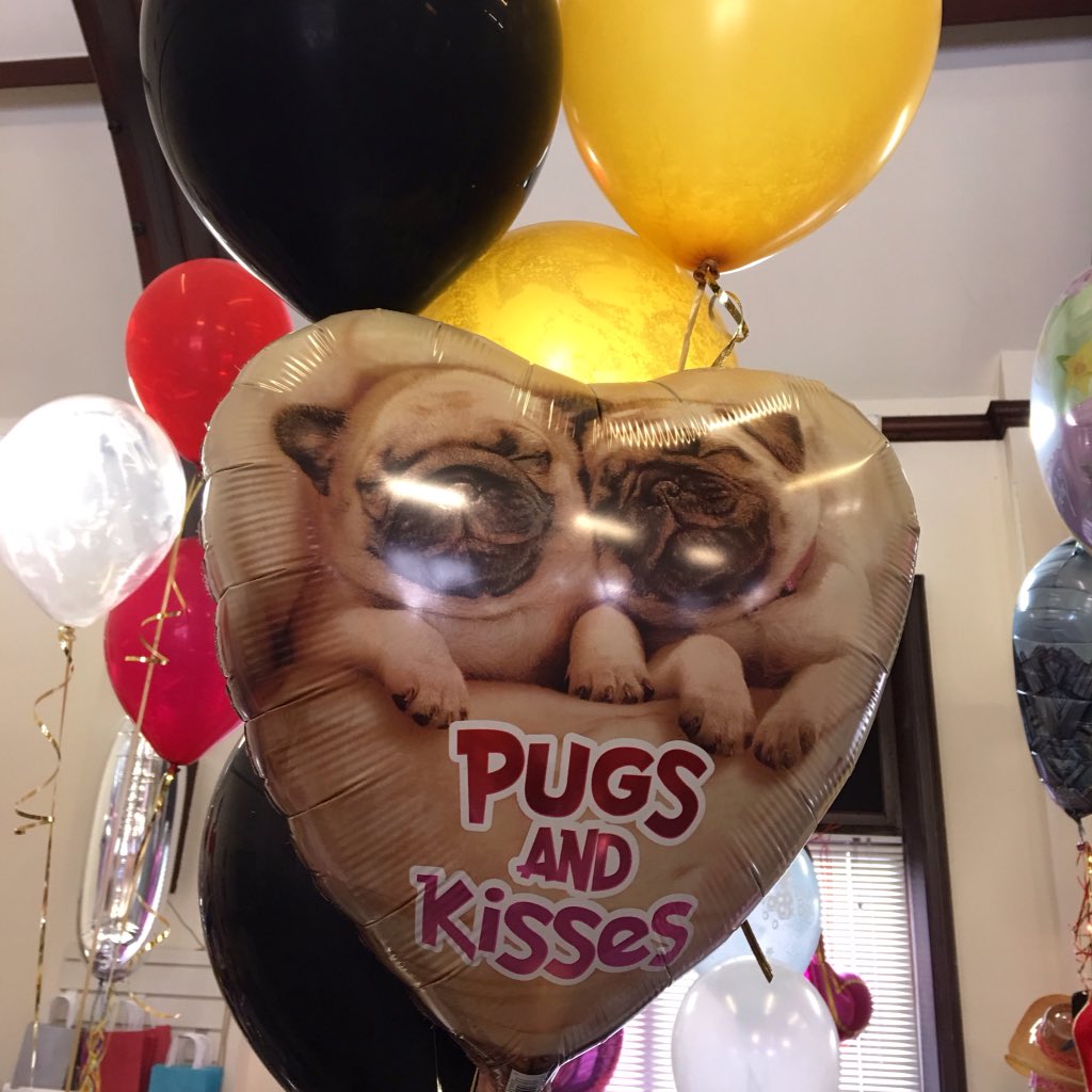 Rballoons's tweet photo. Pugs and Kisses🐶😘🎈 https://t.co/kKR1XY6uof