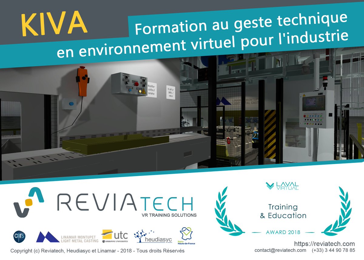 reviatech's tweet photo. En route pour Laval Virtual. Avec une appli primée à vous faire découvrir sur notre stand D31 https://t.co/y6qI1HtU2E