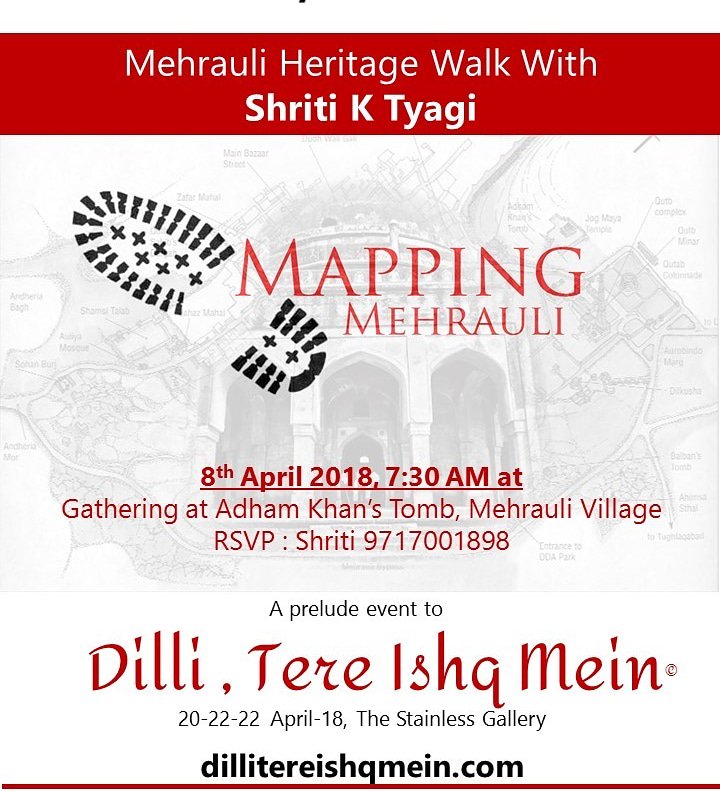 BeyondBombay1's tweet photo. Come on #dilliwallahs show some love and join us as we unfurl the stories & histories of #Mehrauli on our walk Mapping Mehrauli, a prelude event to #DilliTereIshqMein. REGISTER NOW! Delighted to be their history partner for this. https://t.co/kHRHxuwBka