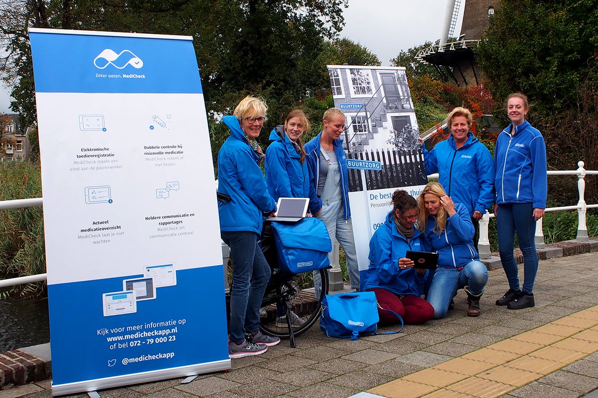 MediCheckApp's tweet photo. Thuiszorgorganisatie @buurtzorg is officieel de samenwerking aangegaan met MediCheck! Verhogen van de medicatieveiligheid en daarmee ook de kwaliteit zorg. Lees het persbericht op onze website voor meer informatie over de samenwerking. https://t.co/RVtUYCoByv #eHealth #zorg https://t.co/ZYmY3cHqQb