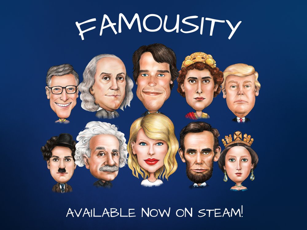 Famousity is available now on Steam!
store.steampowered.com/app/733030

#NewRelease #SteamNewRelease #Steam #indiedev #gamedev #cardgames #IndieGameDev #cominginapril