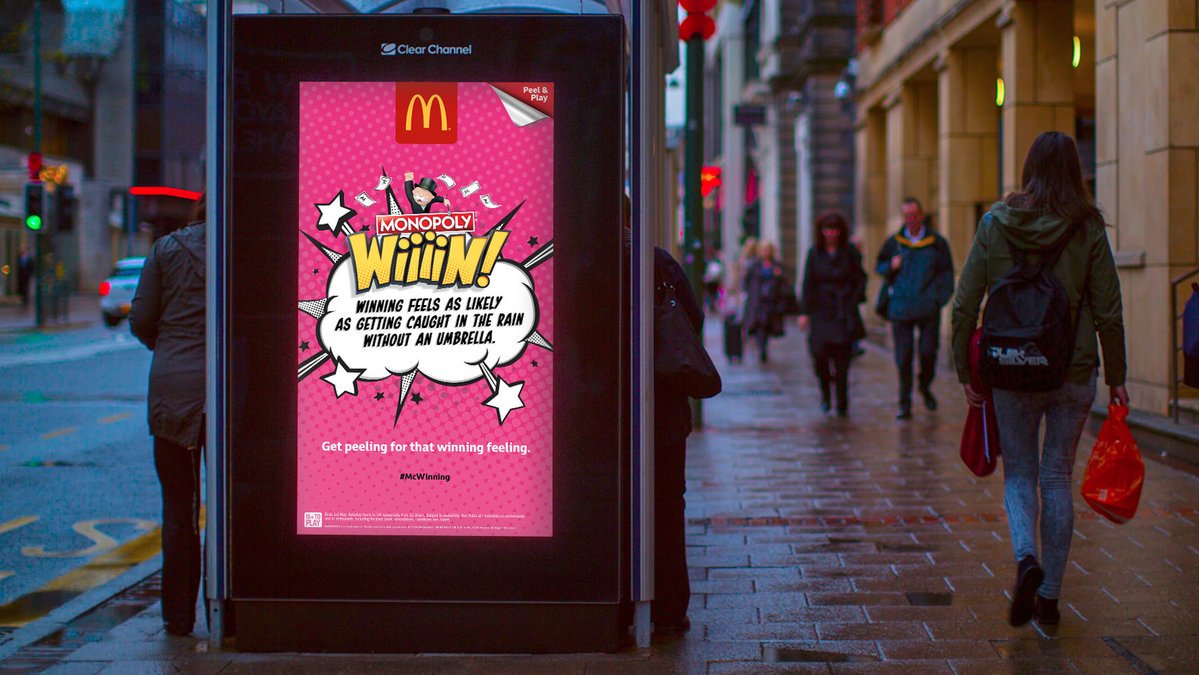 SelvelOne's tweet photo. McDonald’s Kick’s-Off “Wiiiinning” Responsive DOOH Campaign for Monopoly. Read more here: https://t.co/rAw4i02ZBs #DOOH #SmarterAsStandard @OMD_UK @GrandVisual @LeoBurnett @QDOTMedia by #OutsmartOOH via @c0nvey https://t.co/2D8WZyUPOS