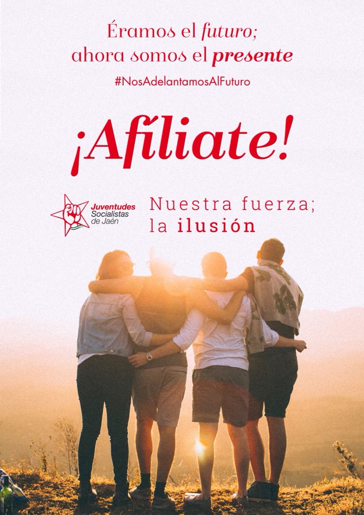 JSAJaenCep's tweet photo. Éramos el futuro; ahora somos el presente! 
Jsa Jaén cuenta con más de un 1000 militantes. 
¿Te unes a nosotros? 

#NosAdelantamosAlFuturo https://t.co/v6wJJmwlGm