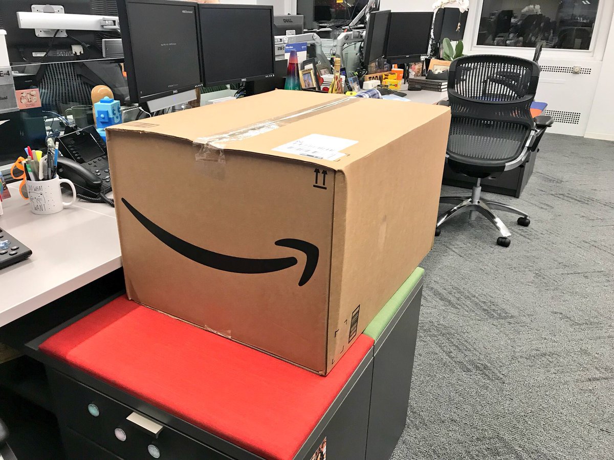 bhaviland's tweet image. Again, this box was for a small blanket. #humanforscale