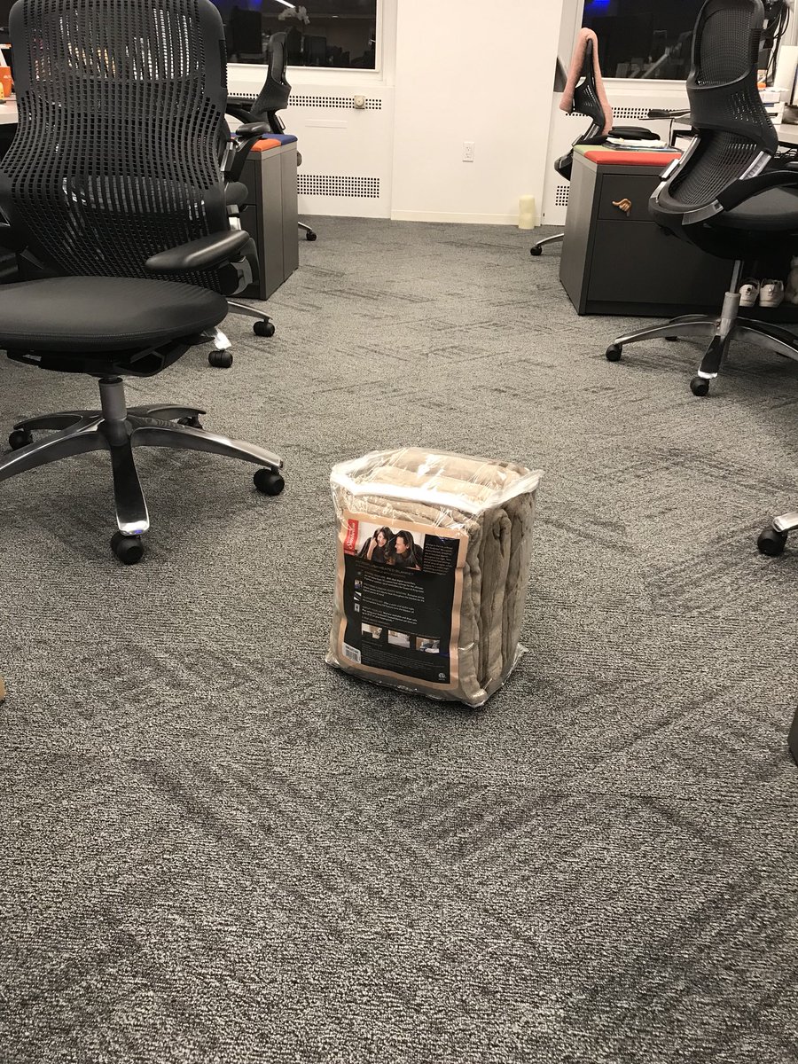 bhaviland's tweet image. Again, this box was for a small blanket. #humanforscale