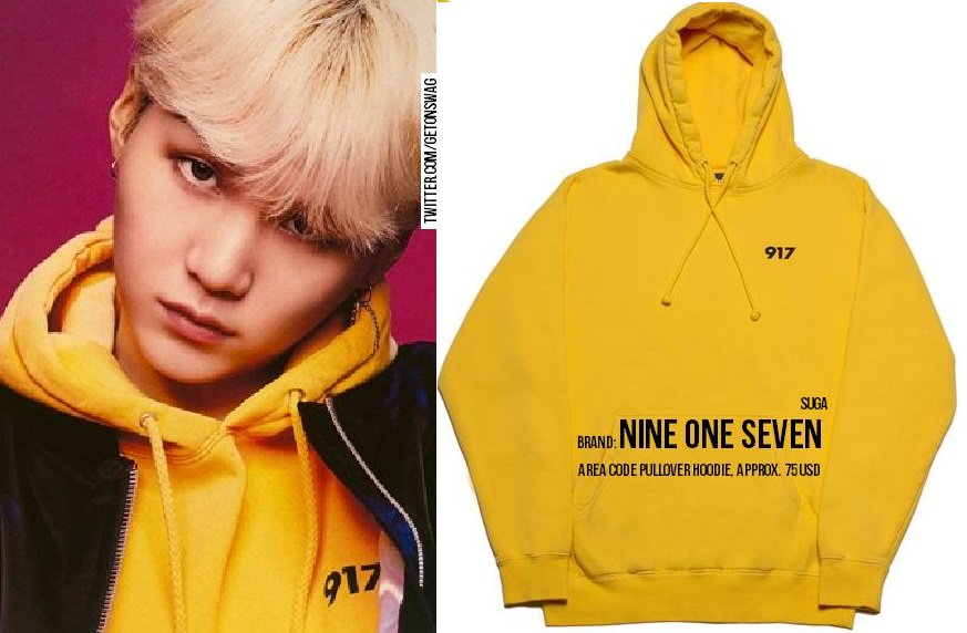 bts yellow hoodie