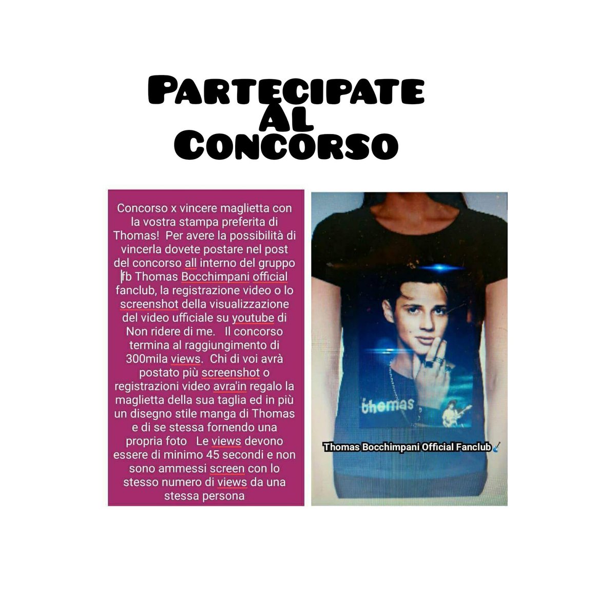 Graziel64673854's tweet photo. #concorso #partecipateconfacebook #visualizza #forzathomasers #vinciunamaglietta 💜🖤💜 https://t.co/gU8bmOVtI8