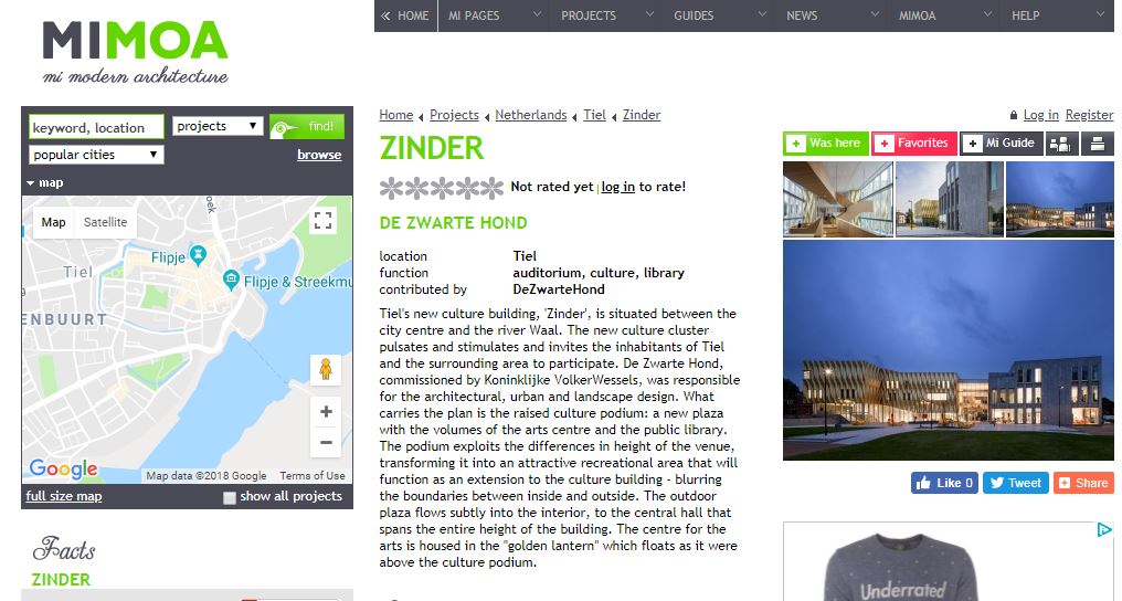 De Zwarte Hond support MIMOA 2.0, de super handige architectuur guide waarmee je overal ter wereld de mooiste projecten kan opzoeken. kck.st/2GwBG6X #architecture @mimoa #kickstart