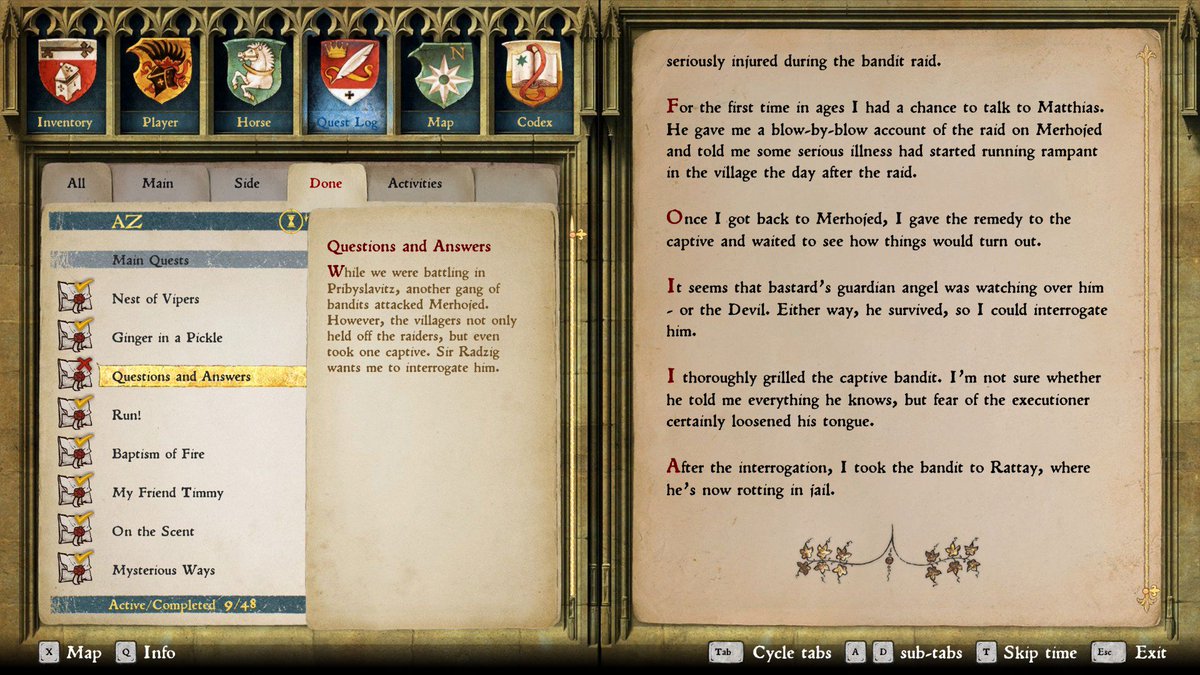 ComicBookTheory's tweet photo. @jan_rucker Hold on! I found the quest in the journal under "done", but It says Iv'e failed though I did everything correctly (Dropped the captive off at Rattay Prison, Read the Captives letter and received a notification to report to Radzig). Iv'e added images of the journal. https://t.co/zLMhNL4xJY