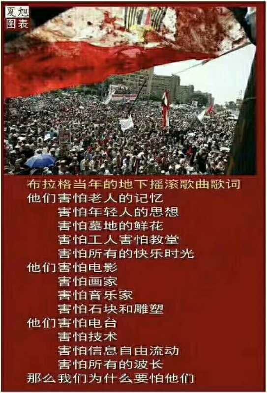 夏秋年on Twitter 歌词写得太好了 其实 在一小撮极权统治者心底 他们更害怕大批民众的觉醒 希望这首当年的地下摇滚歌曲 能把大家的思绪带回到布拉格之春 从而导致中国爆发茉莉花革命 T Co Sjqwohkpd7 Twitter 夏秋年on Twitter 歌词写得太好了 其实 在一小撮极权统治者心底 他们更害怕大批民众的觉醒 希望这首当年的地下摇滚歌曲 能把大家的思绪带回到布拉格之春 从而导致中国爆发茉莉花革命 T Co Sjqwohkpd7 Twitter