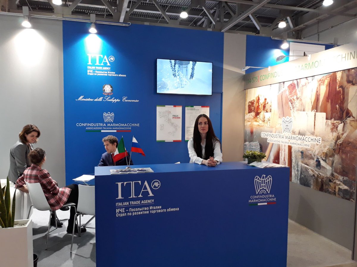 Marmomacchine's tweet photo. Opening Day at BATIMAT RUSSIA 2018! #NaturalStone #StoneTechnology #MadeInItaly #OnTheMove #StoneAroundTheGlobeTour2018 @Marmomacchine @ITAtradeagency @ITAMoscow https://t.co/MODx5i5IYz