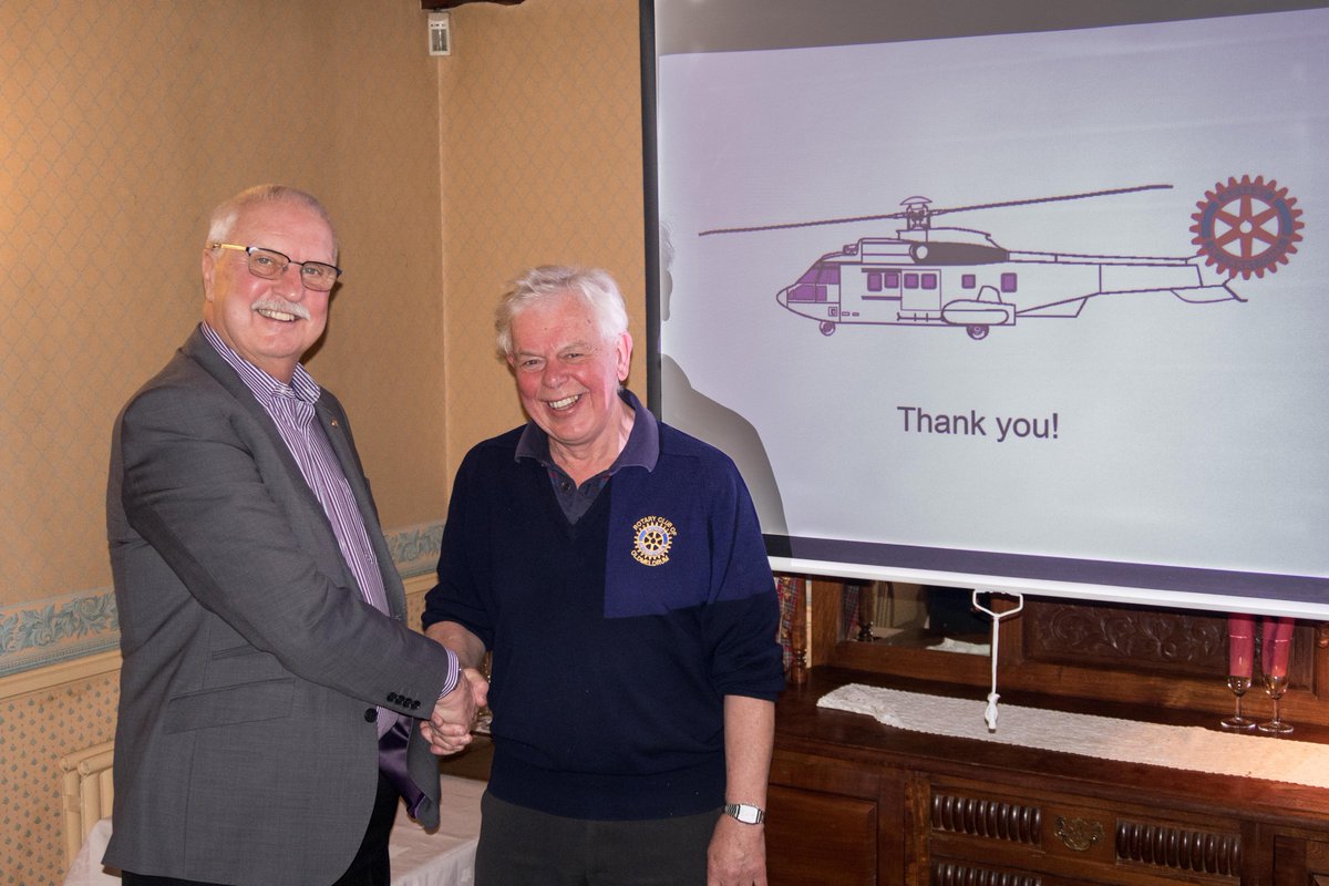 MeldrumRotary's tweet photo. On Monday evening Dave Clare shared his amazing 'final flight' experience as a pilot when he delivered a #helicopter from #Scotland to #Brazil in 14 stages taking in Iceland, Greenland, Canada, USA and the Caribbean. It was one of (if not the) longest ever delivery flights. https://t.co/su67ftm5Ek