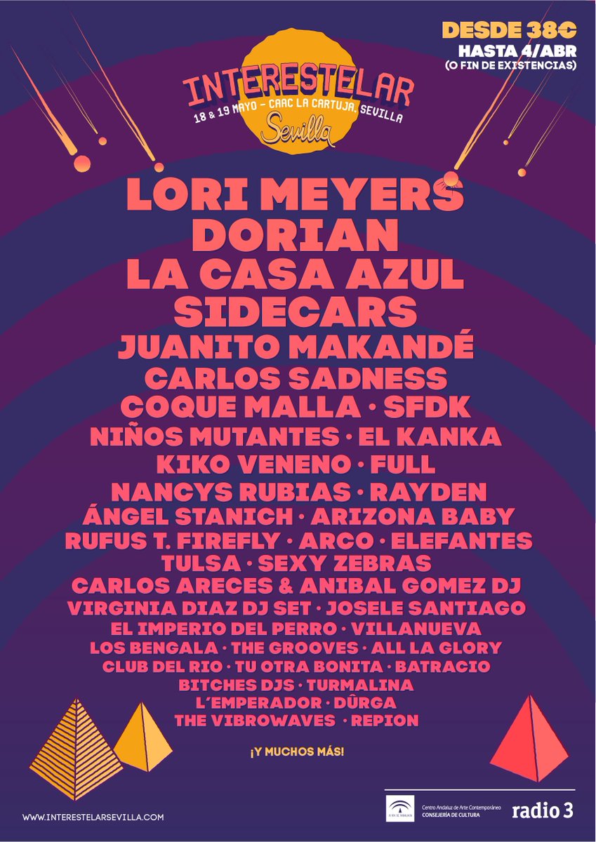 InterestelarSev's tweet photo. 👩‍🚀 ¡¡¡NUEVOS CONFIRMADOS!!! 👨‍🚀 💣 El espacio interestelar se amplía para recibir a nuevos artistas y para celebrarlo vamos a SORTEAR un ABONO entre todos los que sigáis a @InterestelarSev y hagáis RT 🚀 ¡Mucha suerte!

 🚀🚀Bases en Instagram https://t.co/D02GGgJxAG