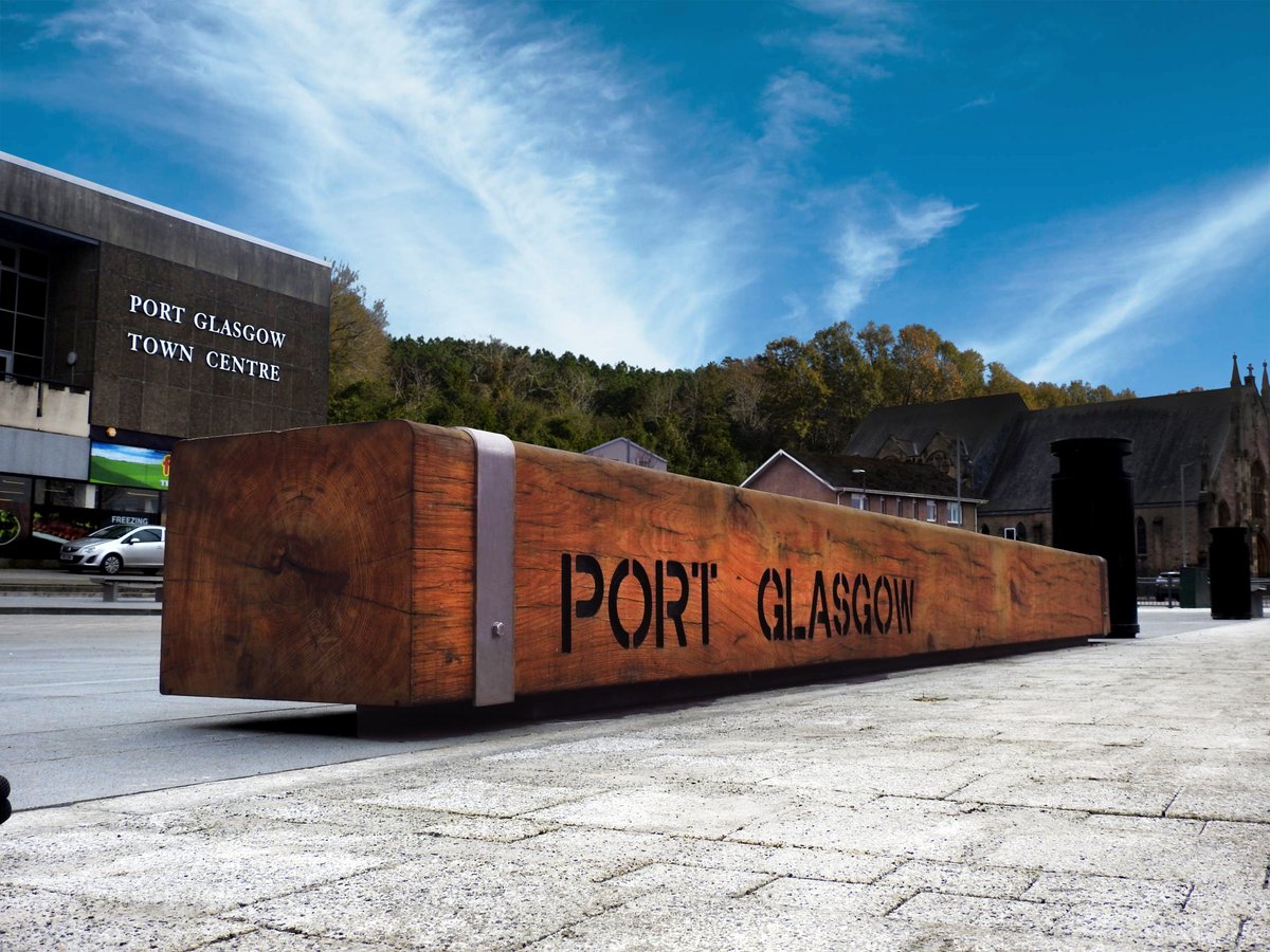 We manufactured this bespoke European Oak bench in-house as part of the #PortGlasgow regeneration scheme ow.ly/6SlX30iFaeu <a href="/IronsideFarrar/">Ironside Farrar</a> <a href="/RJMContractors/">RJMcLeod Contractors</a> #Regeneration #StreetFurniture #UrbanRealm