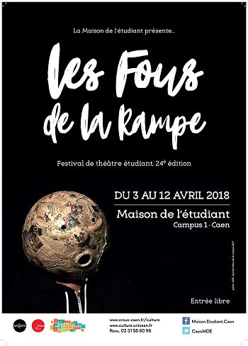 DavidGrimaux's tweet photo. Retrouvez le festival de #théâtre #étudiant "Les fous de la rampe" dans les News #VirginRadioActu #normandie #caen @VR_Caen 96.8 FM, à 17h57. #fdr2018 #JACES2018 @CaenMDE https://t.co/iRNZh9iSzB
