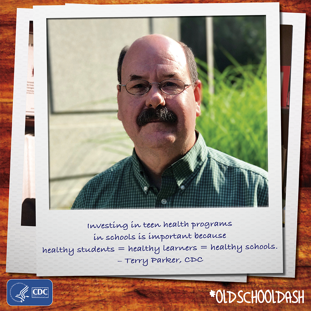 CDC_DASH's tweet photo. This #NationalHealthySchoolsDay, we recognize those like our own Terry Parker who work to support healthy school environments for #youth. Thank you! #OldSchoolDASH https://t.co/HGxbvcbtBf