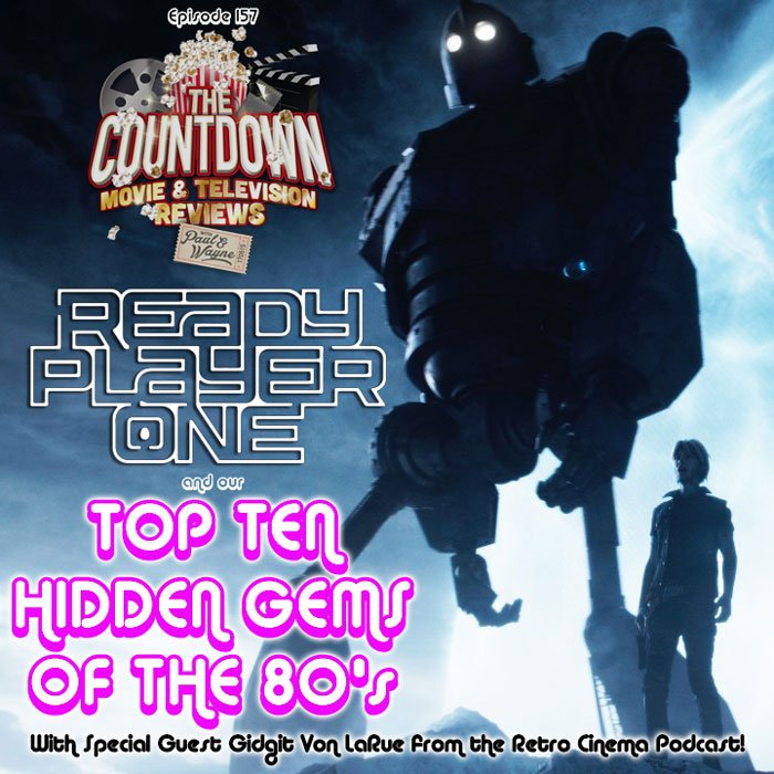 thecountdownpc's tweet photo. Ep 157 is live @ https://t.co/zStMUha78L as @GidgitVonLaRue jumps on board to review #ReadyPlayerOne and countdown the #Top10 movie hidden gems of the 1980s! #PodernFamily #PodFix #WordSalad #200ForWayne https://t.co/IYVxtwF465