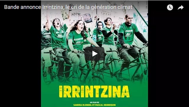 [#SeddCampus] Semaine Etudiante du #DéveloppementDurable  Ce soir,  <a href="/ISFProvence/">ISF Provence</a> vous propose le film Irrintzina, le cri de la génération climat suivi d'un débat avec P. Hennequin <a href="/irrintzina_film/">Irrintzina</a> 
#LaGénérationClimatSeLève
➡️ youtu.be/S8-I5qRFY3A