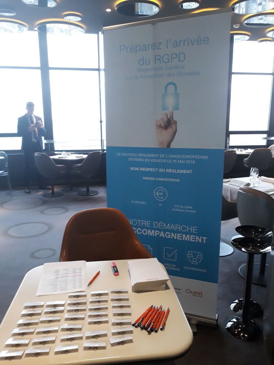 ISIEXPERT's tweet photo. RGPD: plan d'urgence. Êtes vous prêt pour la nouvelle réglementation?  @Quest https://t.co/QDKv7r3TXZ