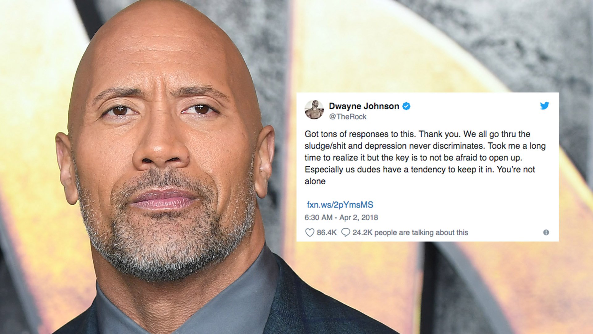 Dwayne 'The Rock' Johnson Opened Up About His Battle With Depression