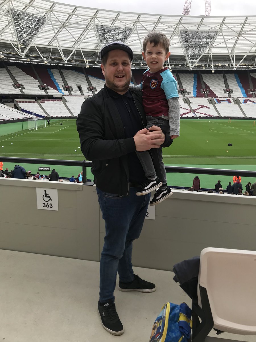 Louis enjoying his first visit @WestHamUtd #coyi