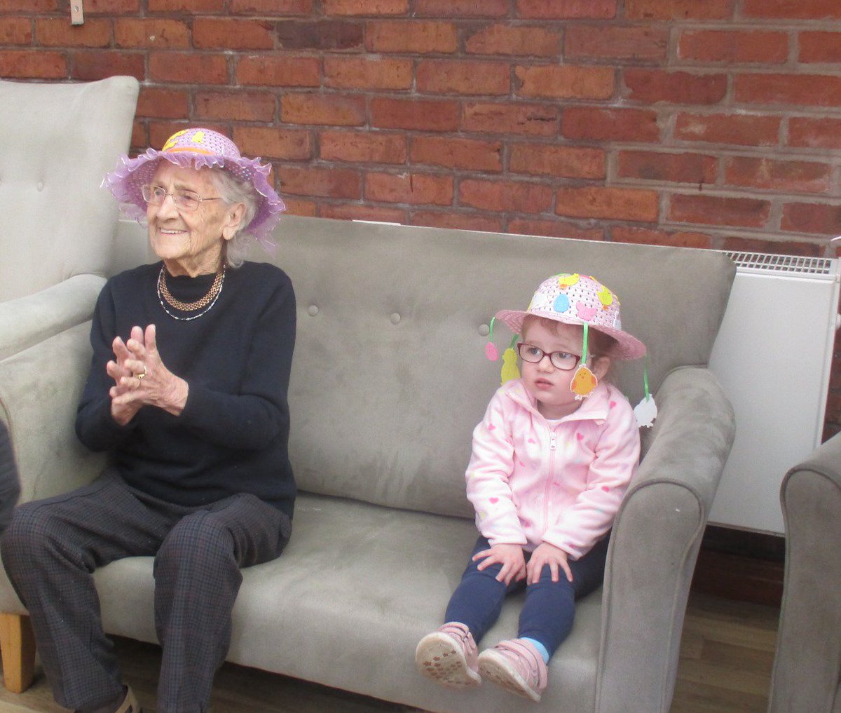 MinsterCare's tweet photo. Residents at Holcroft Grange enjoyed ABC Infants visiting today. They had a lovely Easter Bonnet competition, Easter Egg Hunt and egg painting.
Everybody enjoyed the morning. #minstercare #HolcroftGrange https://t.co/93XUOIZmy6