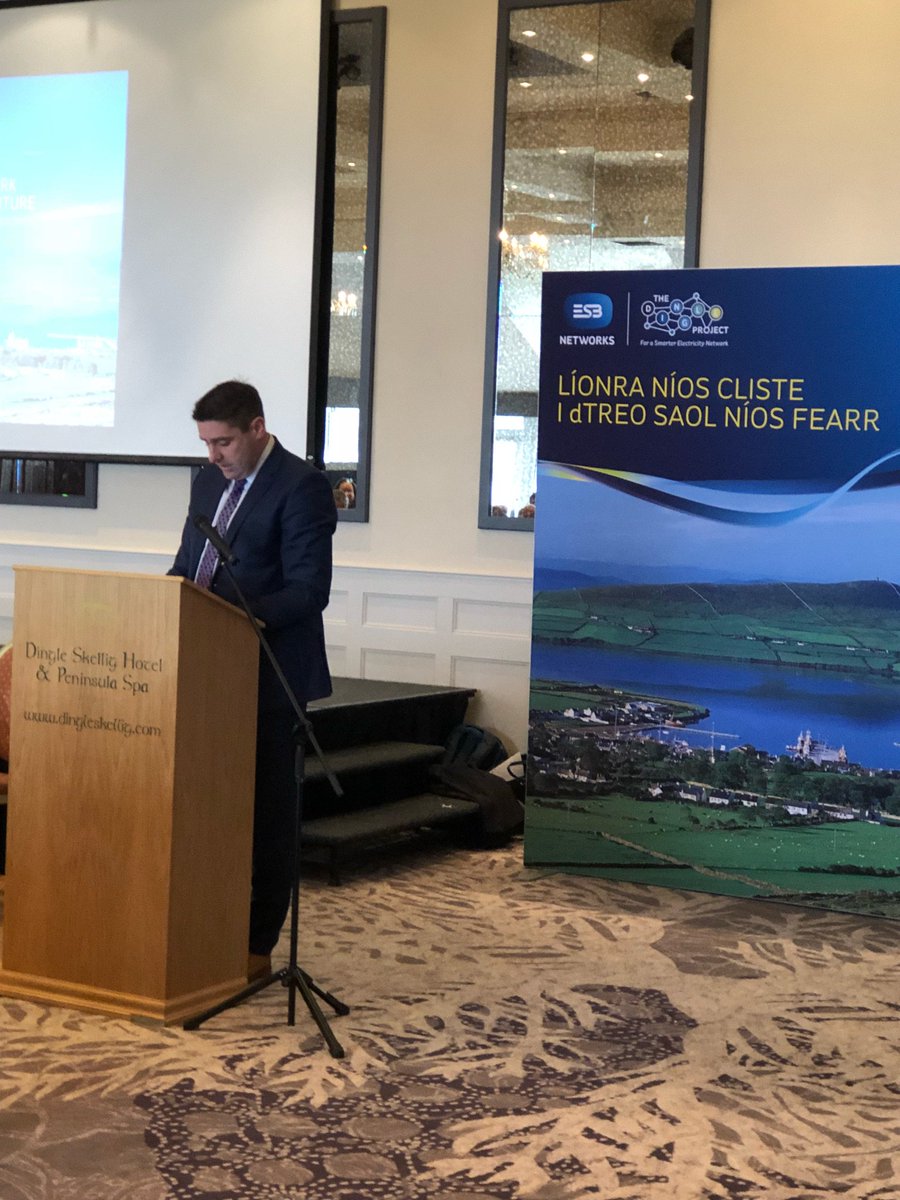 linssharpe's tweet photo. Marguerite Sayers, MD of @ESBNetworks and Darragh O’Se speaking at the launch of the Dingle Project https://t.co/av6khetV7K