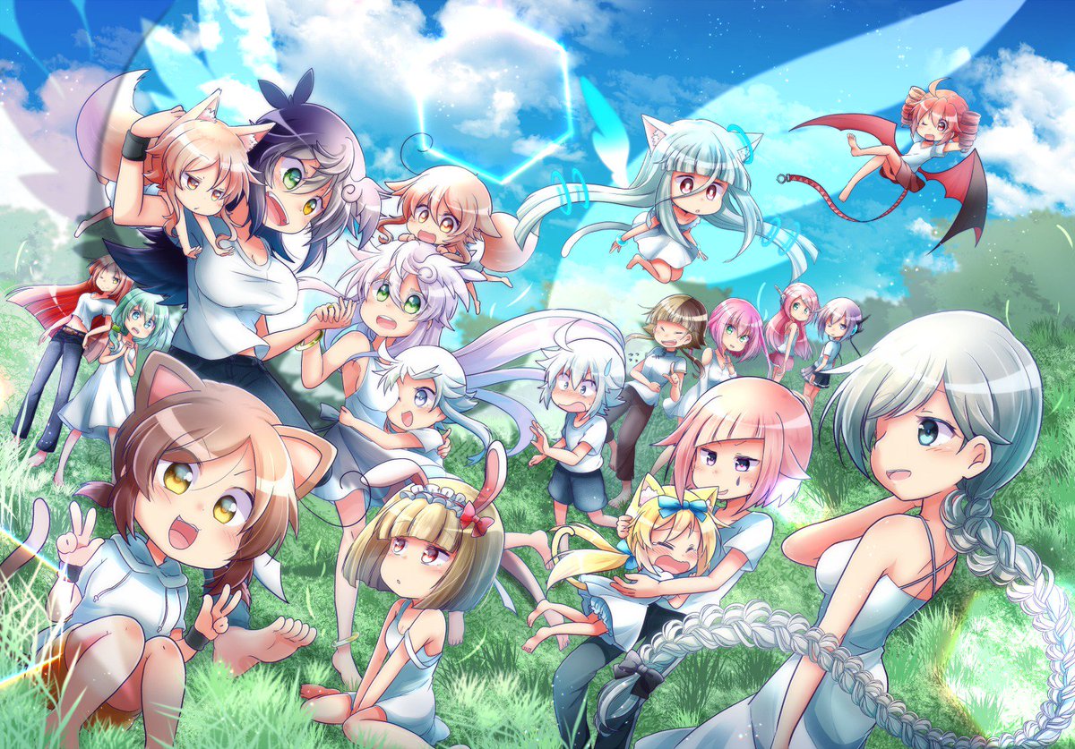 4/8 みんなのUTAU2018【I16】弱酸性ぴこりずむにて風歌ハル中心イラスト集『Friends』を頒布いたします!!ハルちゃんがお友達作りのために色んな音源と交流するということをテーマにした、総勢19音源が登場するイラストあり漫画ありの豪華な一冊になっております!(以下ツリーで情報続きます 