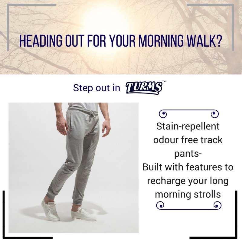 turmswear's tweet photo. Head out for your long walks, under the gentle summer morning sun, with TURMS track pants! Stain-repellent, odour free, super comfortable, super-stretch and built with features to keep you feeling wonderfully fresh. #myturms #mensfashion #menstrackpants #summer https://t.co/VjxHGIdluG