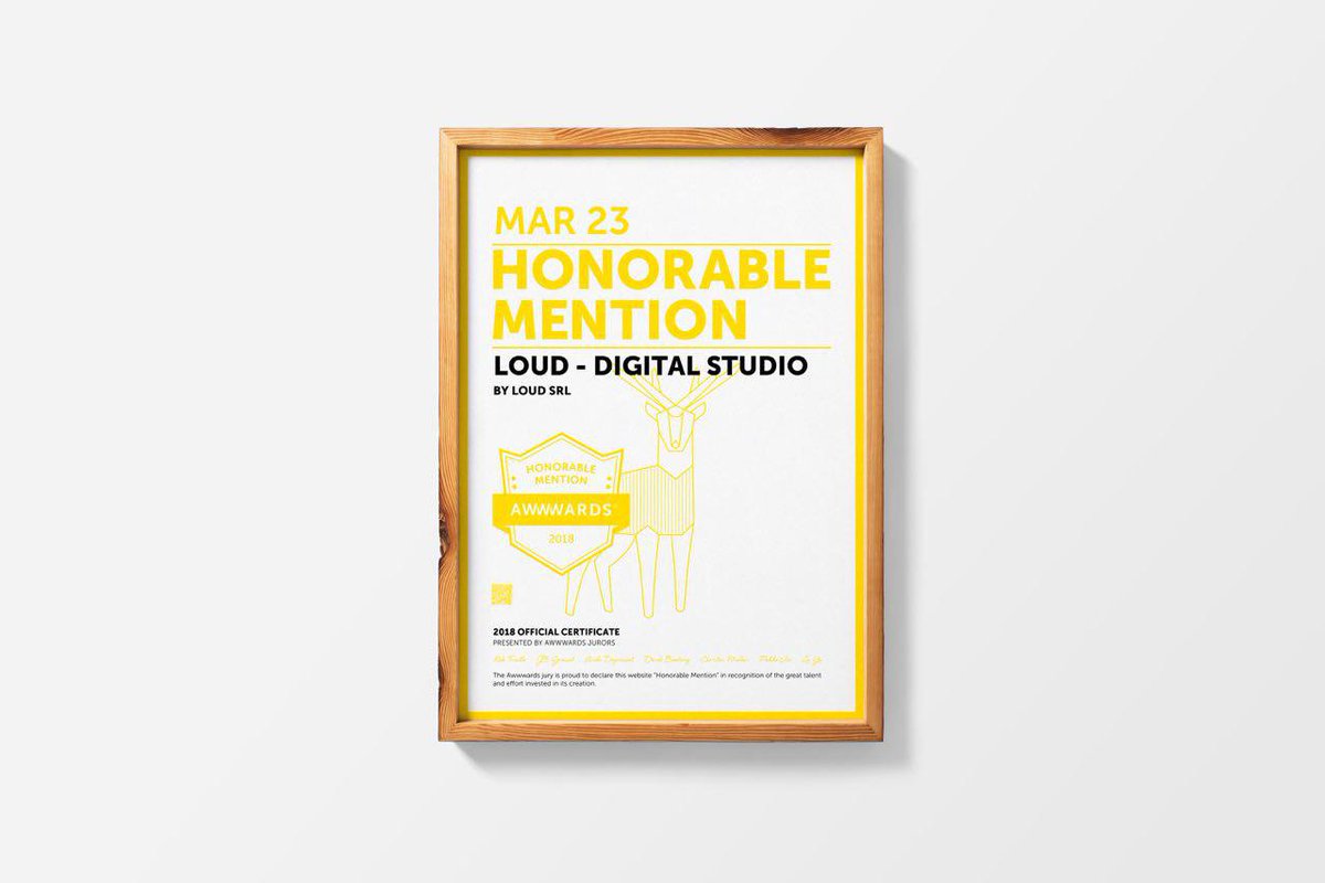 loudsrl's tweet image. &apos;Honorable Mention&apos; by @AWWWARDS 
loudsrl.com
#awwwards #honorablemention #digitalstudio