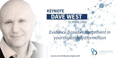 One of the keynotes is Dave West, CEO and Product Owner of Scrum.org. He will tell more about evidence based management in your digital transformation. Order your ticket now! bit.ly/2G7Qjxk #SDE2018 #scrum