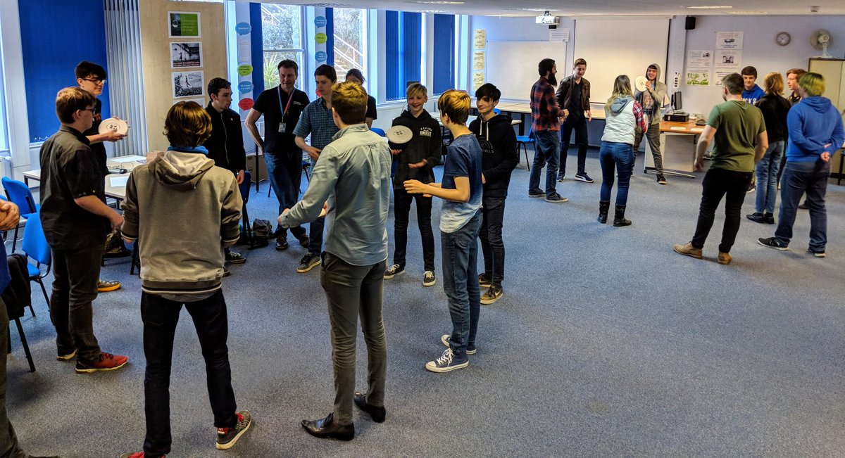 TechCornwall_'s tweet photo. Excellent game of #Scrun Frisbee during todays team building excercise as part of this weeks #MissionToMars work experience program. https://t.co/tmiegPg3zA