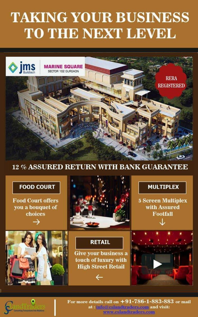 CSLandtraders's tweet photo. Get Highest Return on your #Investment vd #BankGuarantee
Book Now call #CSLT +91-786-1-883-883
Or mail @ info@cslandtraders.com
https://t.co/18KGvTjN8O
Min. Investment 18 Lacs
#RERAApproved #BestCommercialProject #Gurugram #JMS #MarineSquare #Sector102 #DwarkaExpressway #Gurgaon https://t.co/f0oOZpSQ1m