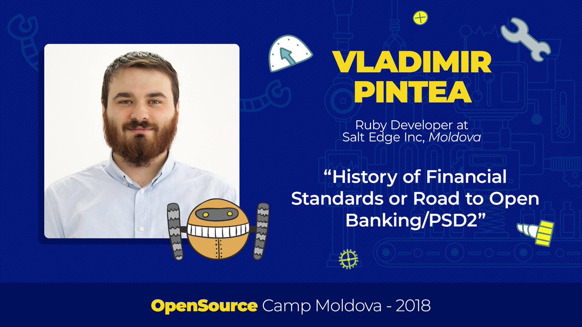 open_sourcemd's tweet image. @wipxj3 is a Ruby developer in founding team on a Fintech startup @saltedge. He will be talking about the ‘’History of Financial Standards or road to open Banking/PSD2’’ 
Check out his session: bit.ly/2GrTRLh  
More details: opensourcemoldova.org 
#opensourcemoldova