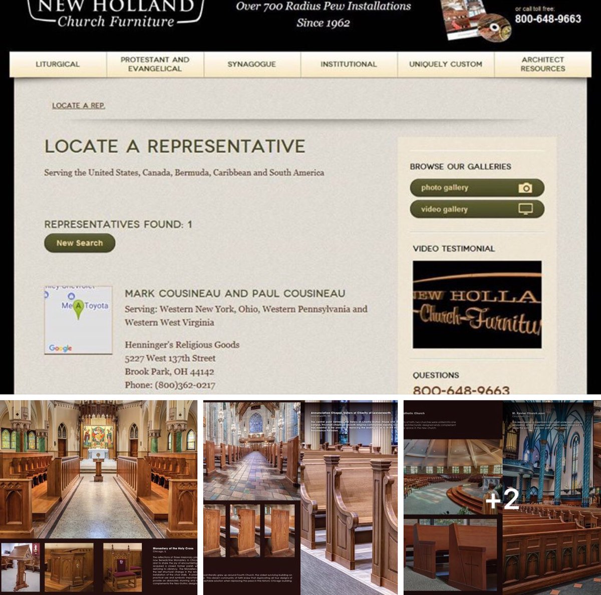 We’re so excited! 
Henninger's is the new regional sales rep for New Holland Church Furniture for Ohio, Western NY, Western PA, and Western West Virginia.  New Holland is the industry leader in radius pews and custom wood church furniture "If you can imagine it, we can build it!"