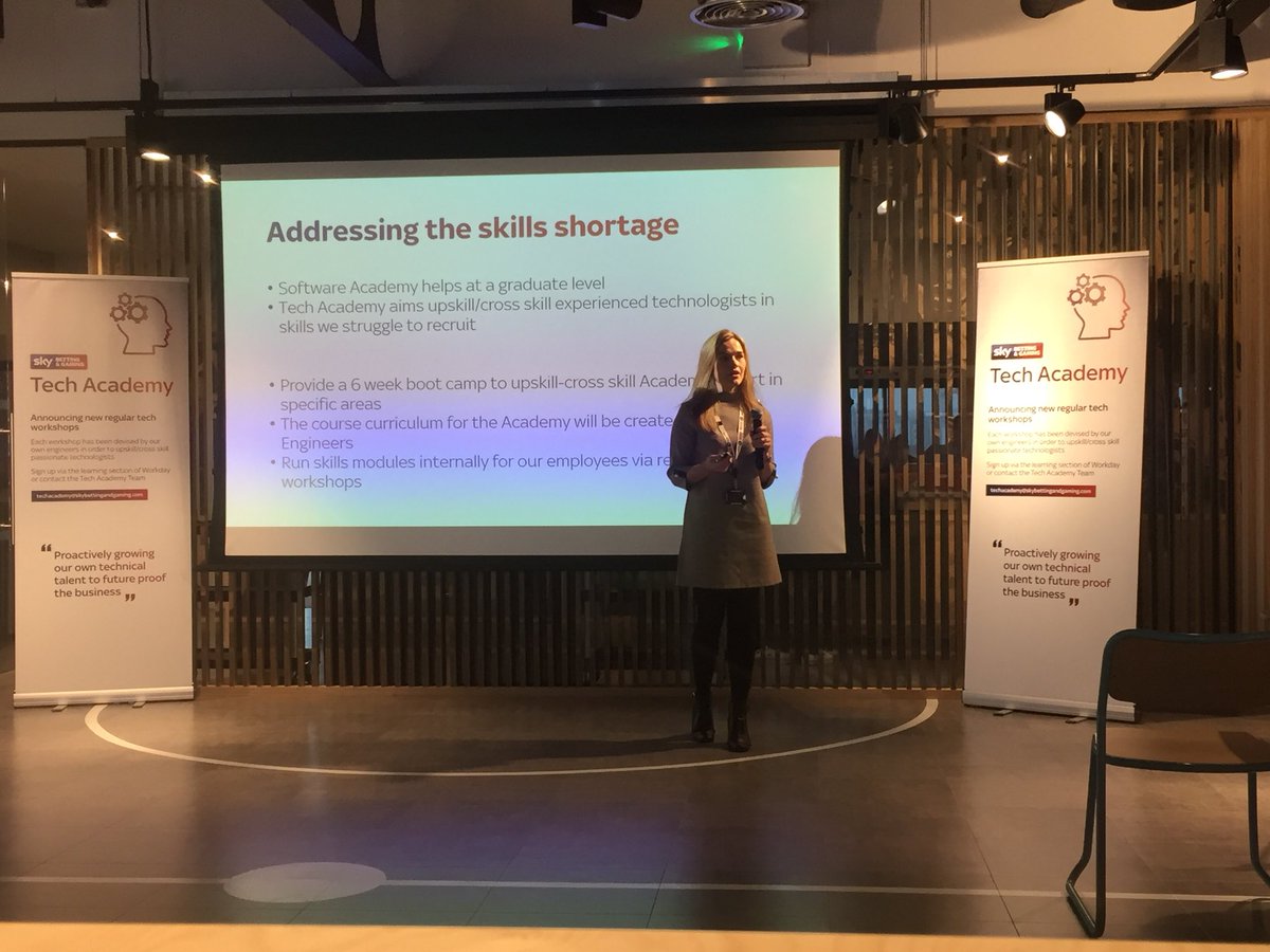 Fifi_lapomme's tweet photo. Our #techacademy manager Georgina discusses the tech skills shortage &amp; how Sky Bet is growing technical talent in effort to future proof the business ✅ #techinleeds #techinsheffield https://t.co/y4oyF8EOqQ