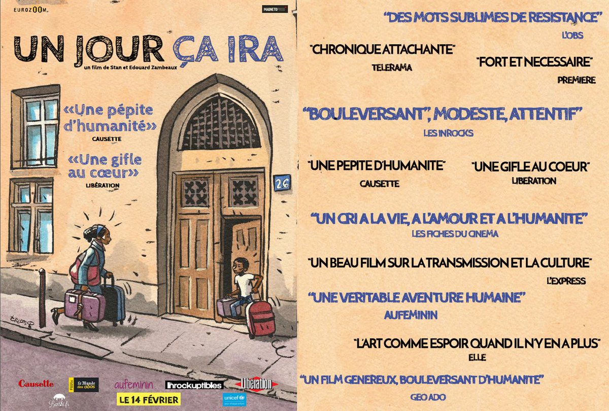 Ce soir Un Jour Ça Ira sera au cinéma Chaplin 6 rue Peclet dans le 15eme à 20h30 et moi aussi je serai là.