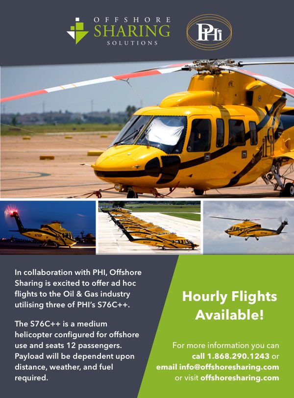 offshoresharing's tweet image. We’re excited to be with working with PHI 🚁 Excellent rates on the S76C++ contact us for information info@offshoresharing.com #collaboration #offshoresharing