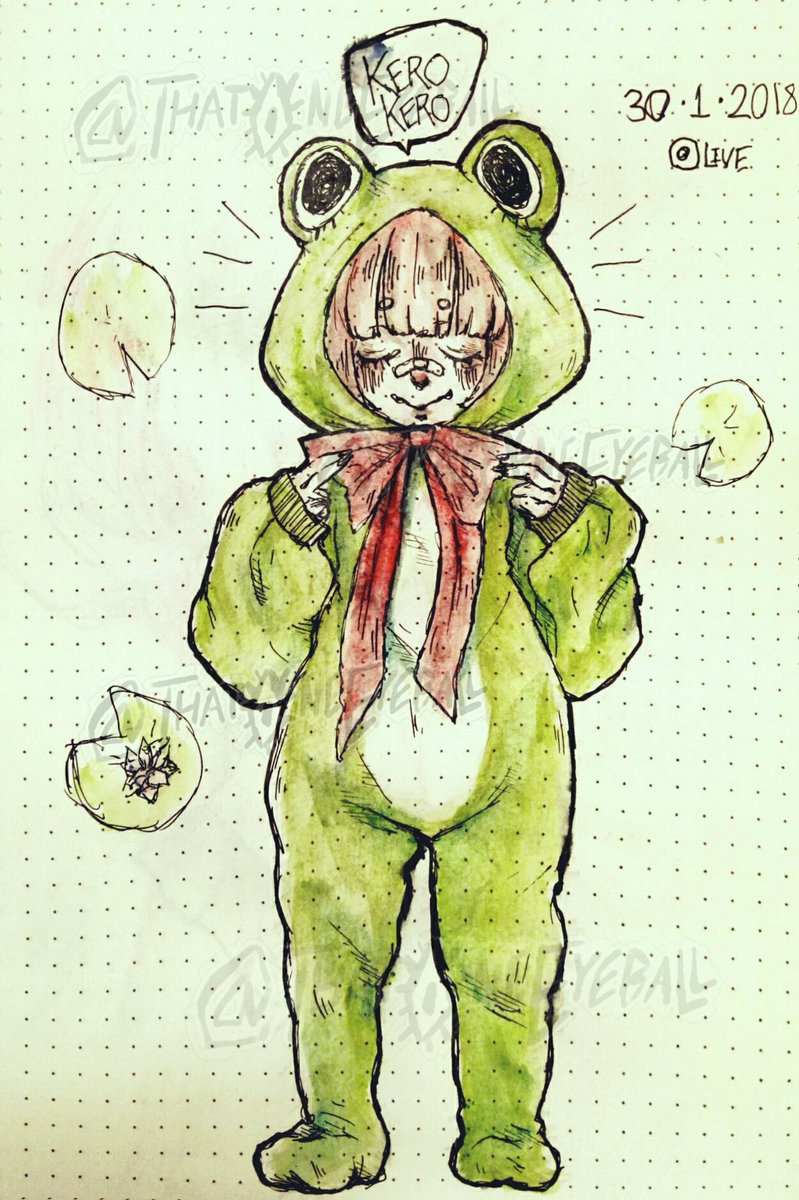 ThatOneEyeball's tweet photo. bought some watercolor pencils for like $2 and tested them on some old sketchie thingy
.
.
.
#thateyeballart 
3/04/2018 https://t.co/wcVd5R8V7G