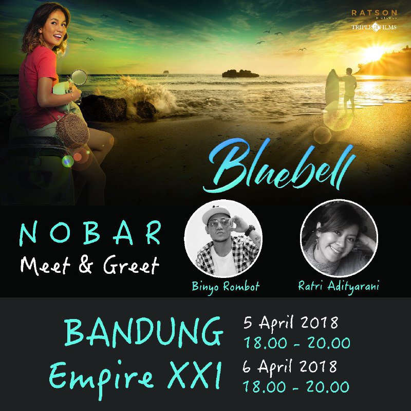Vreaks!
Ada yang mau  nobar film Bluebell?
Sekalian Meet &amp; Greet sama Binyo Rombot ditemenin <a href="/Ratrichibi/">Ratri Chibi </a>

#BluebellMovie @bluebell_movie