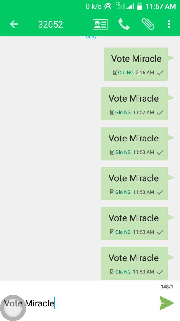 Siirenity's tweet photo. Good Day People ...
#TeamMiracle busy day today.
Priority = #VoteMiracle NONSTOP! #VoteForMiracle #SaveMiracle #bbnaija https://t.co/vp6C5on3U4