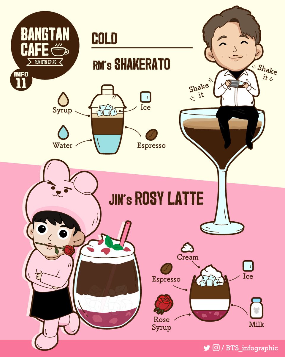 BTS_bographic's tweet photo. Welcome to Bangtan Cafe ☕️. Here's your menu... but do u want more? 😊 #bts #btsarmy #btsfanart #JIN #RM #南碩 #NamJin #runbtsEp45 #防彈少年團 #방탄소년단 #VLIVE #bangtancafe https://t.co/h7bAkpivNr