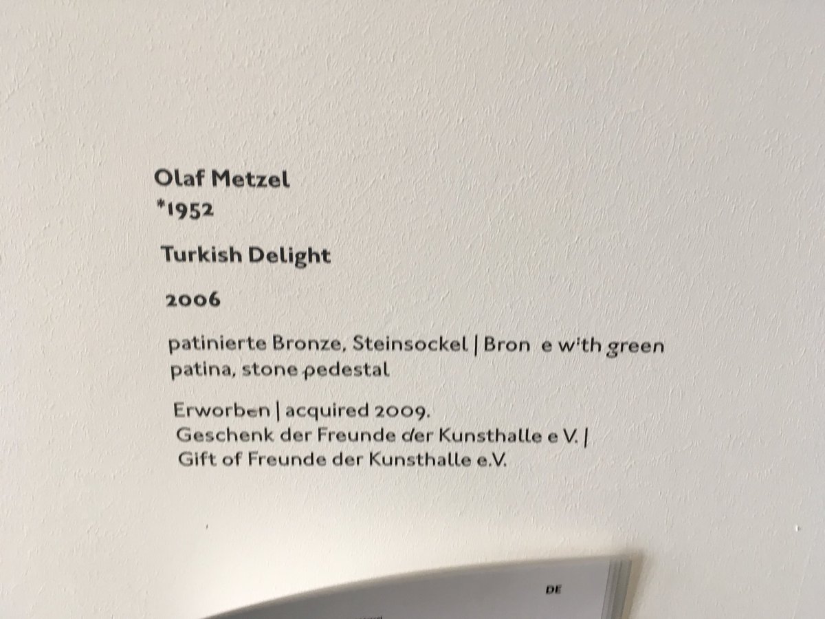 TAltgeld's tweet photo. #turkishdelights, echt verstörende Plastik von #olafmetzel in der #hamburgerkunsthalle! https://t.co/5tAt8eQFS7